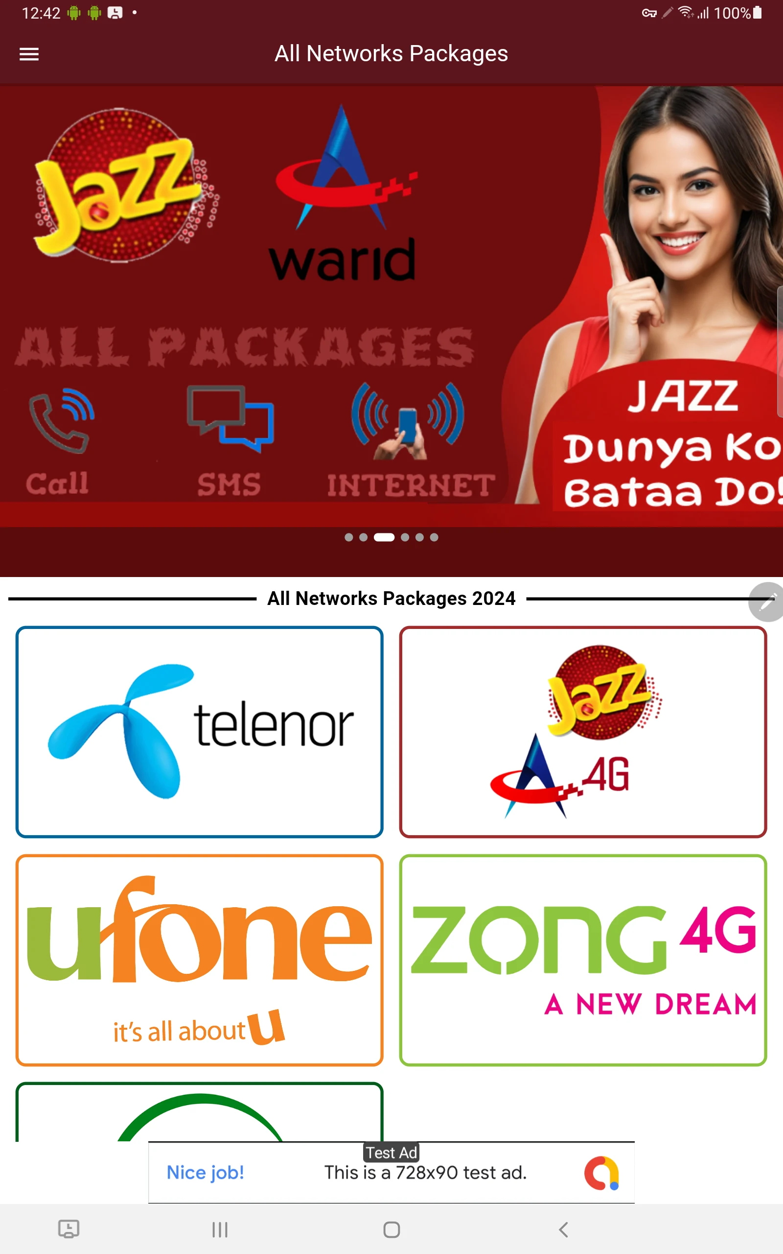 All Networks Packages 2026 screenshot